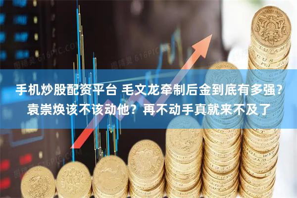 手机炒股配资平台 毛文龙牵制后金到底有多强？袁崇焕该不该动他？再不动手真就来不及了